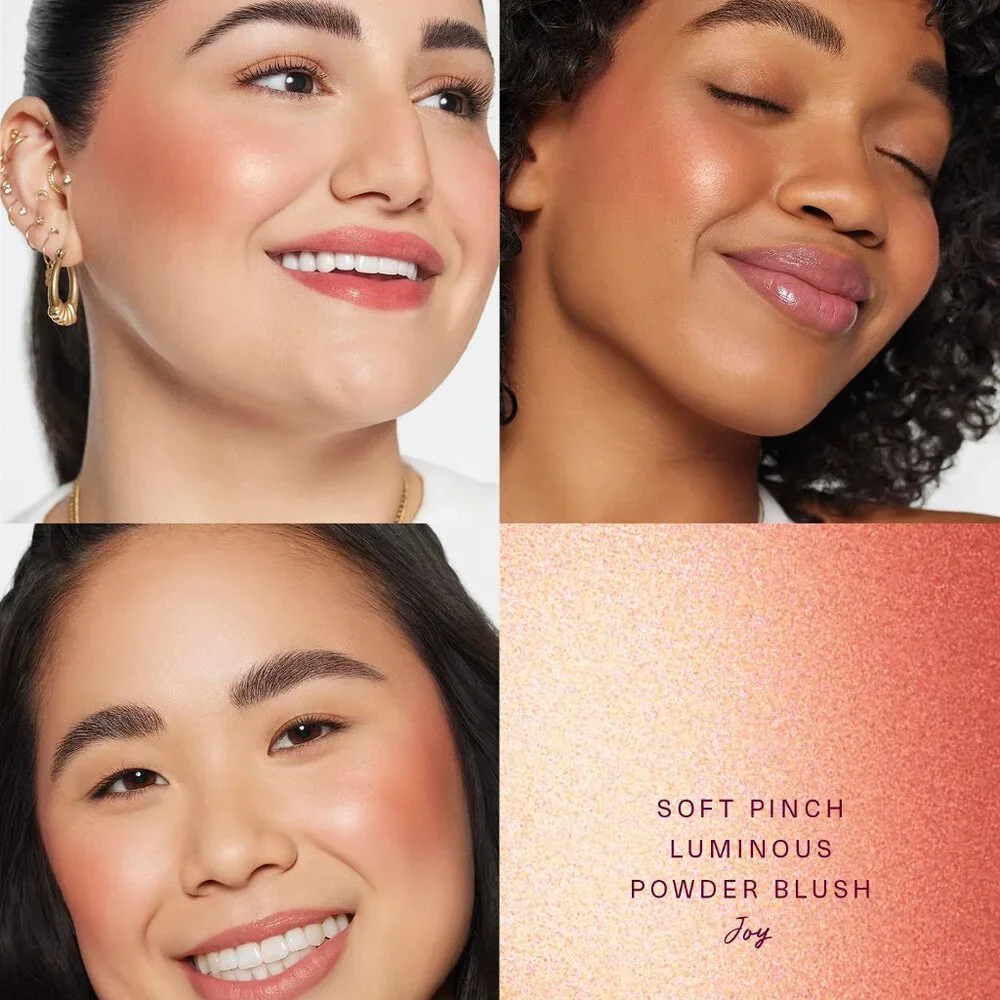 RARE Beauty Soft Pinch Luminous Powder Blush - Joy, Muted Peach Color